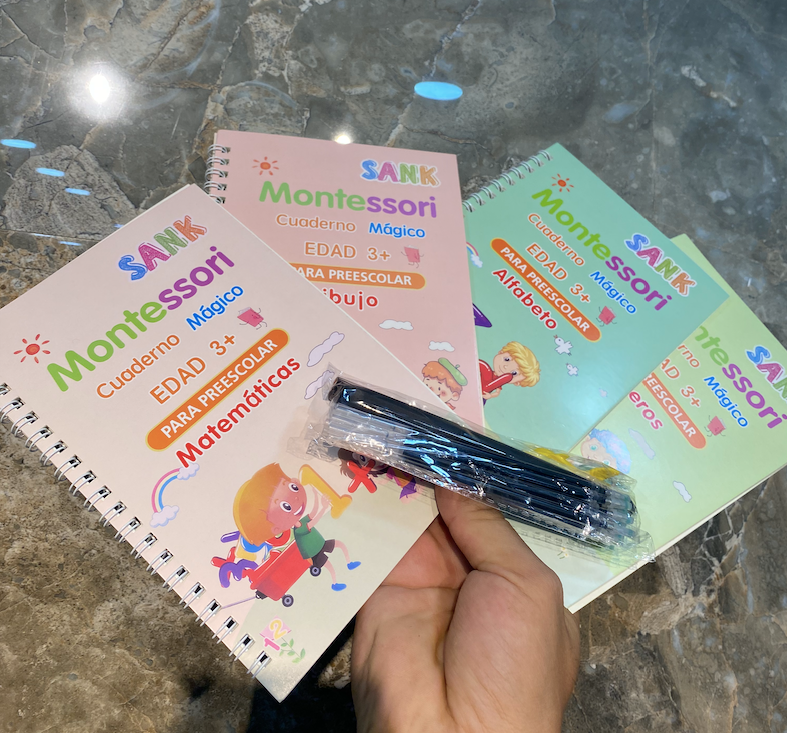 Kit de Libros de Caligrafía Montessori para Niños – Aprende a Escribir Paso a Paso